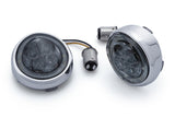 Ciro FANG® White Halo Front Signal Light Inserts With Bezel (Dual Circuit)