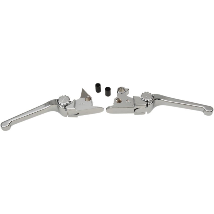 PSR 12-00656-20 Chrome Anthem Adjustable Lever Set Pair Harley Softail 15-Up