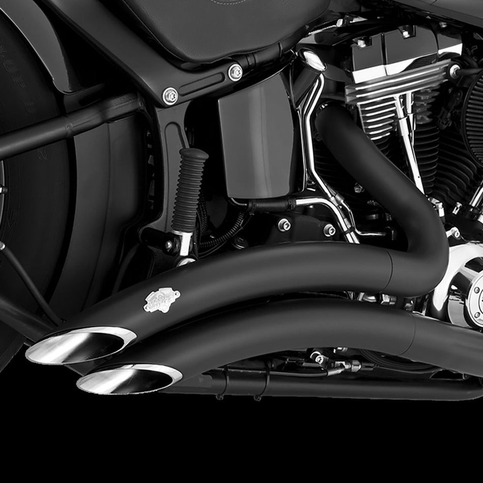 Vance & Hines 46369 49 State Black Big Radius Exhaust for Harley Softail 00-17