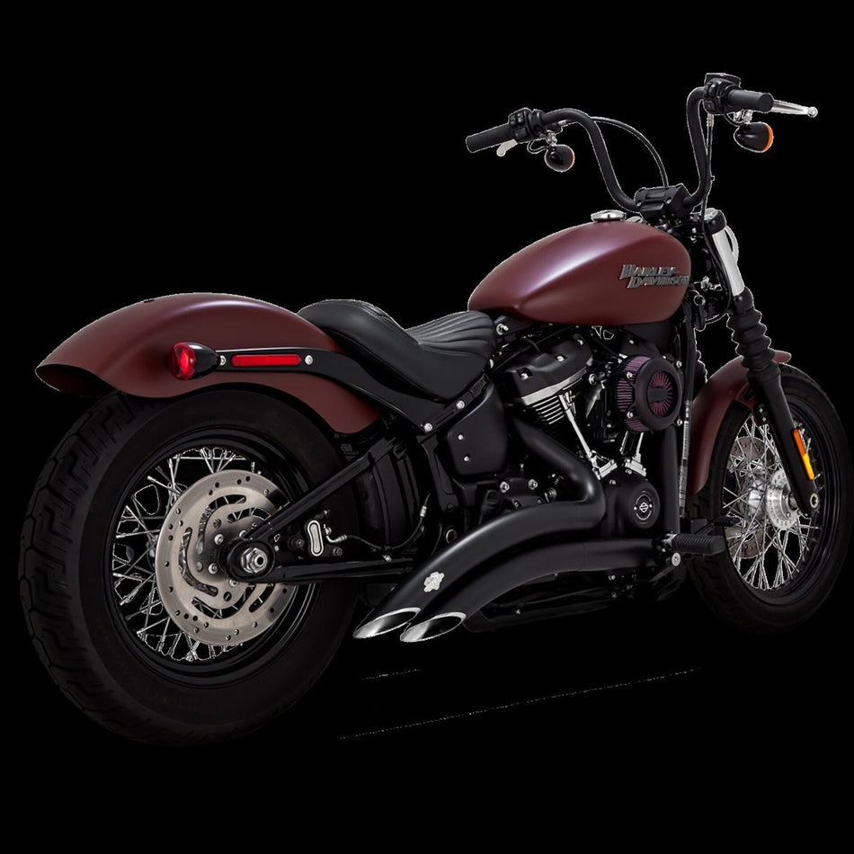 Vance & Hines 46377 49 State Black Big Radius Exhaust for Harley M8 Softail 18-22