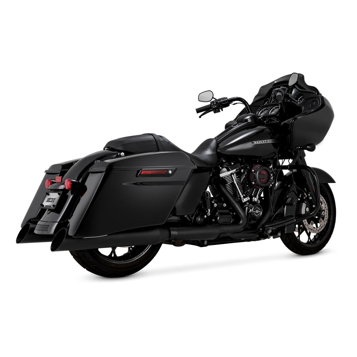 Vance & Hines 46764 Black Backslash 4.5 Slip On Mufflers Harley M8