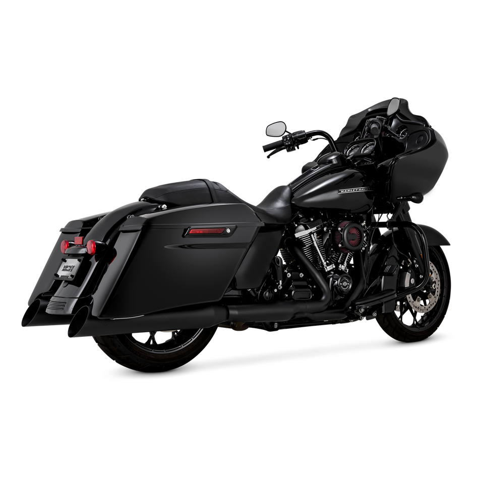 Vance & Hines 46764 Black Backslash 4.5 Slip On Mufflers Harley M8 FLH