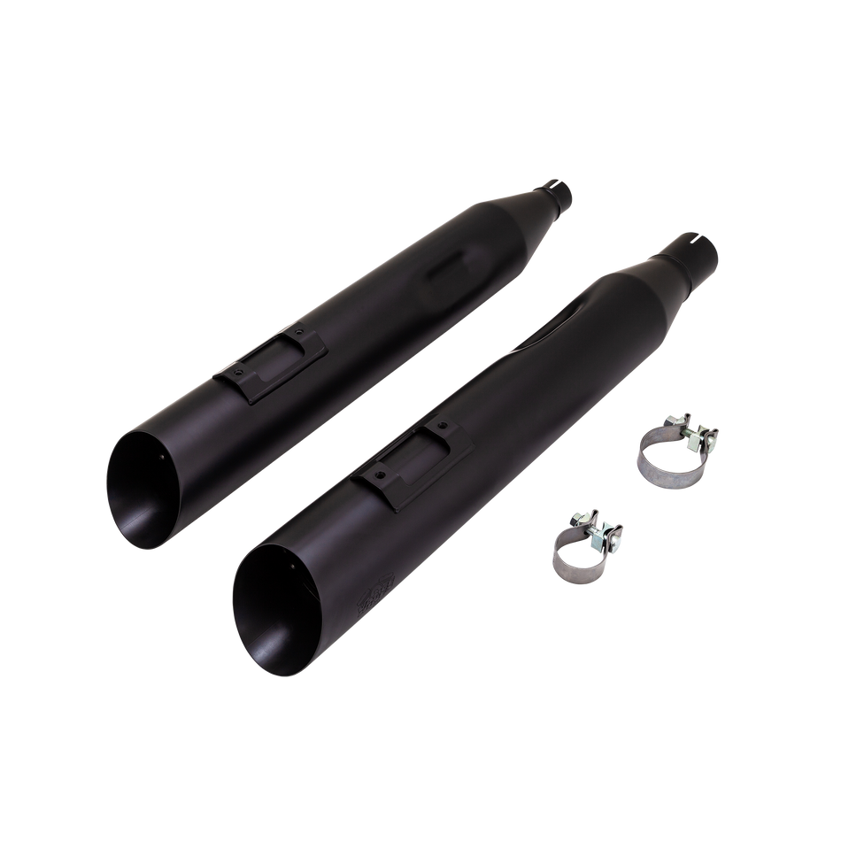 Vance & Hines 46764 Black Backslash 4.5 Slip On Mufflers Harley M8 FLH