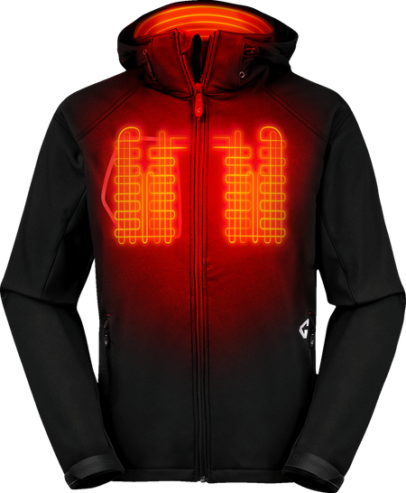 Gerbing Heated Clothing Mens 7V Torrid Softshell Heated Jacket 2.0 - Black