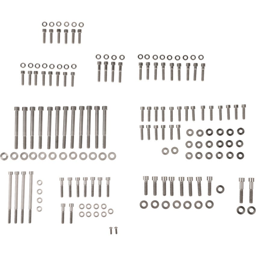 Figurati Designs Polished Titanium Engine Bolt Kit Harley 17-25 Touring