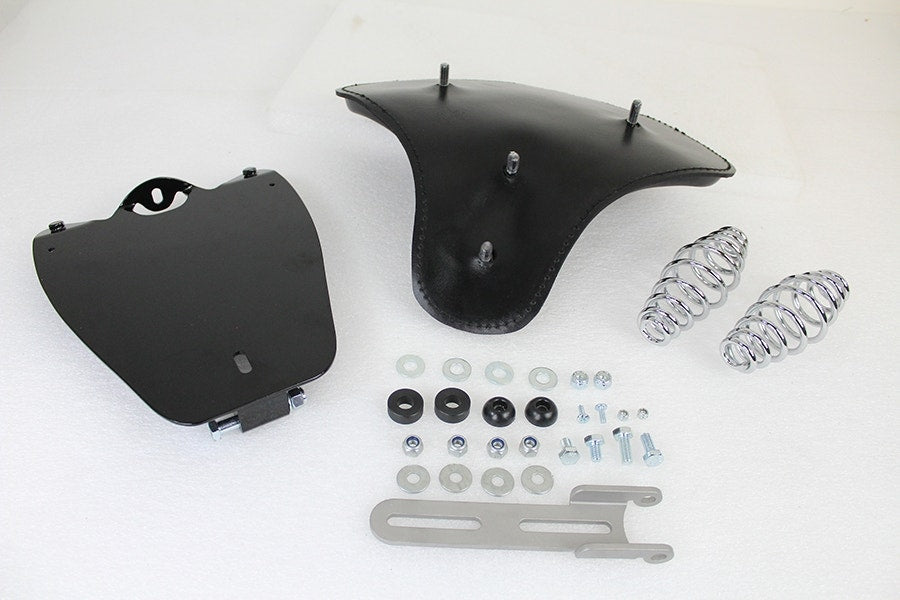 V-Twin 47-0195 Black Leather Solo Motorcycle Seat & Mount Kit Indian Scout 15-Up