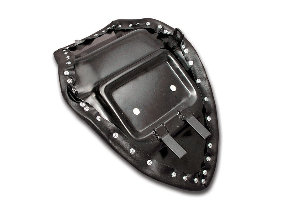 V-Twin 47-0599 Vinyl Frame Mount Solo Seat Black Harley FX FL 65