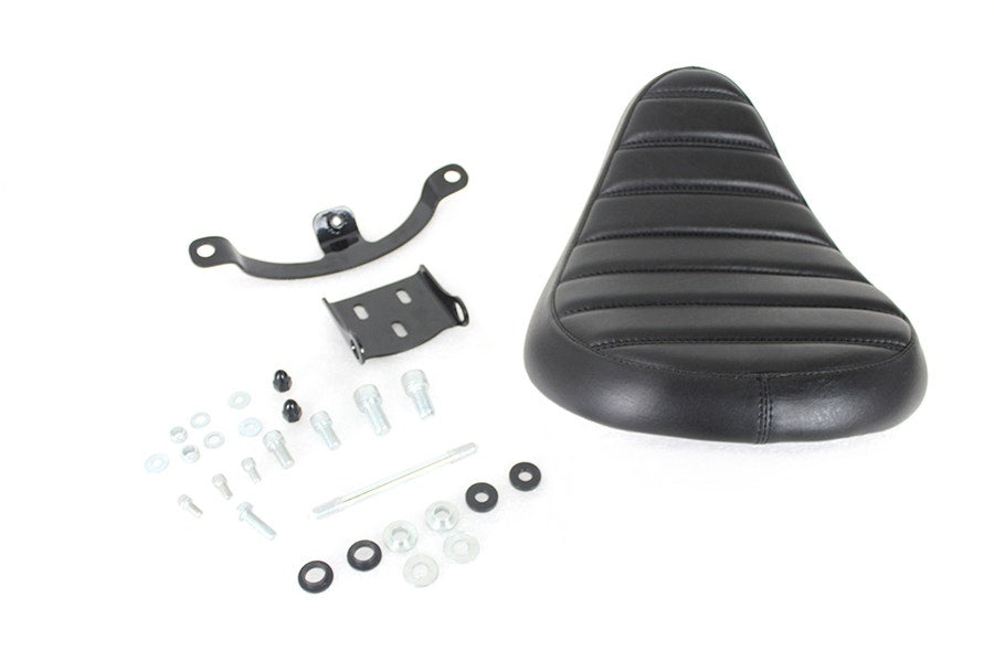 V-Twin 47-0998 Solid Mount Bates Tuck and Roll Solo Seat Kit Harley XL 10-Up