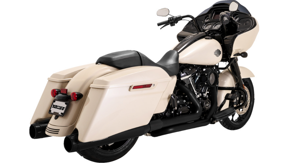 Vance & Hines 47351 Matte Black Dresser Duals Header Exhaust Harley 17- Touring