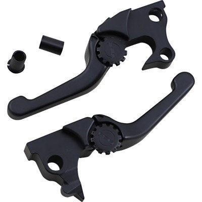 PSR 12-01655-22 Black Anthem Shorty Lever Set Pair Harley Sportster XL 14-20
