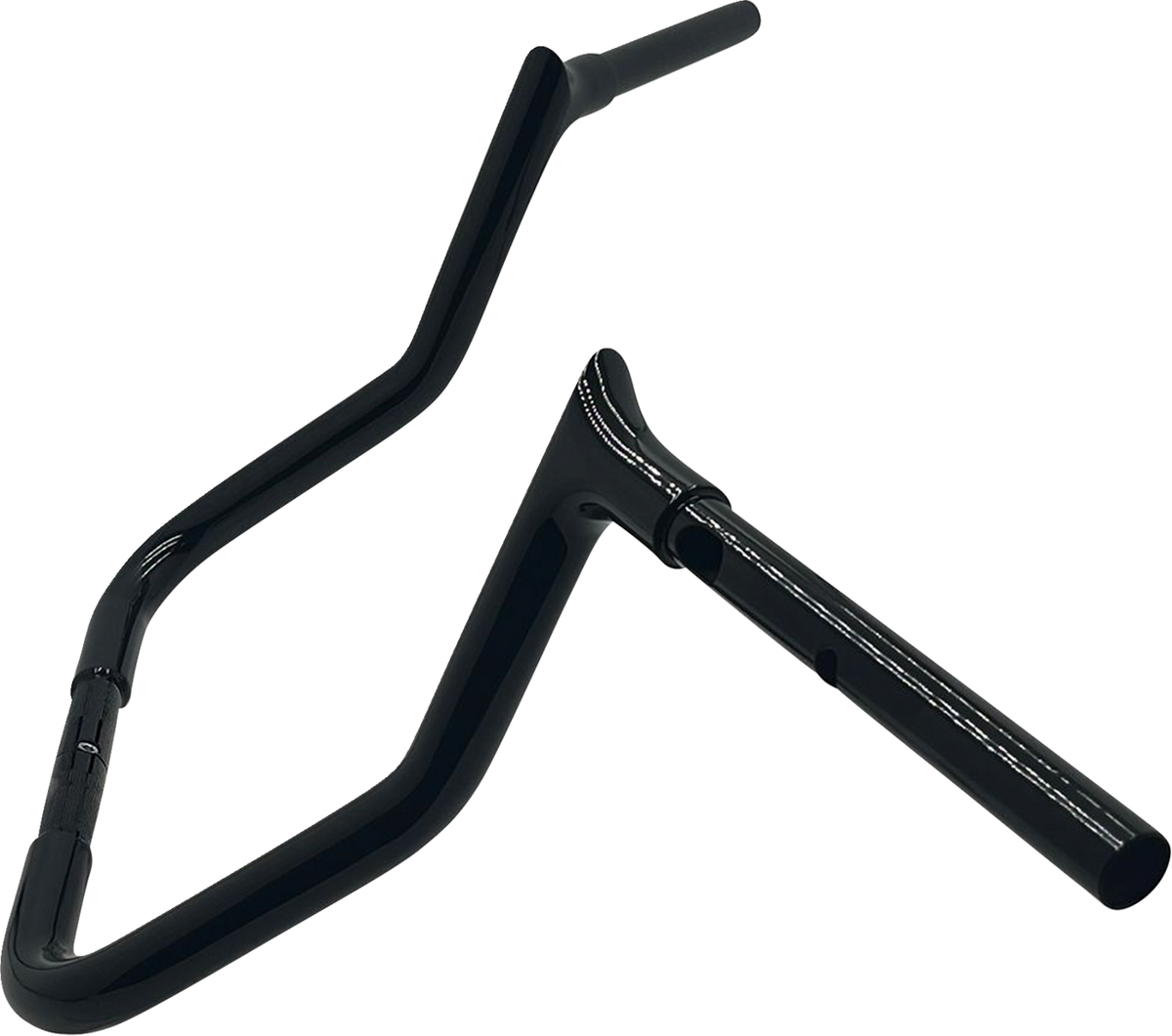FBI Fat Baggers 1-1/4" EZ Pointed Top Handlebars for FLH/X '23-'26 - Black / 13" Reduced Reach