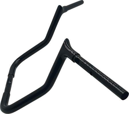 FBI Fat Baggers 1-1/4" EZ Pointed Top Handlebars for FLH/X '23-'26 - Black / 13" Reduced Reach