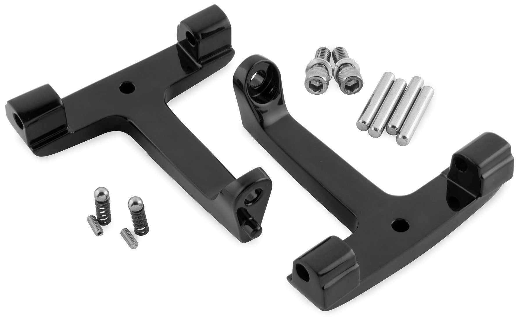 Black Repl OEM Passenger Floorboard Mounts T-Bracket Harley 93-15 | 16-021