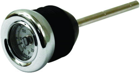 V-Factor Chrome Oil Plug Dig Stick Temperature Gauge for Harley Softail Repl OEM 62896-00