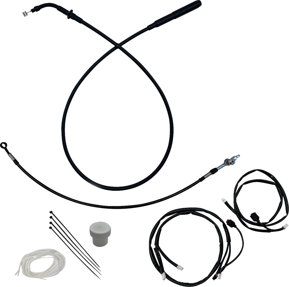 FBI Fat Baggers EZ Install Brake Line Kit for 2021-2026 Harley-Davidson Touring - FLH/X '23-'26 / Black / +6"