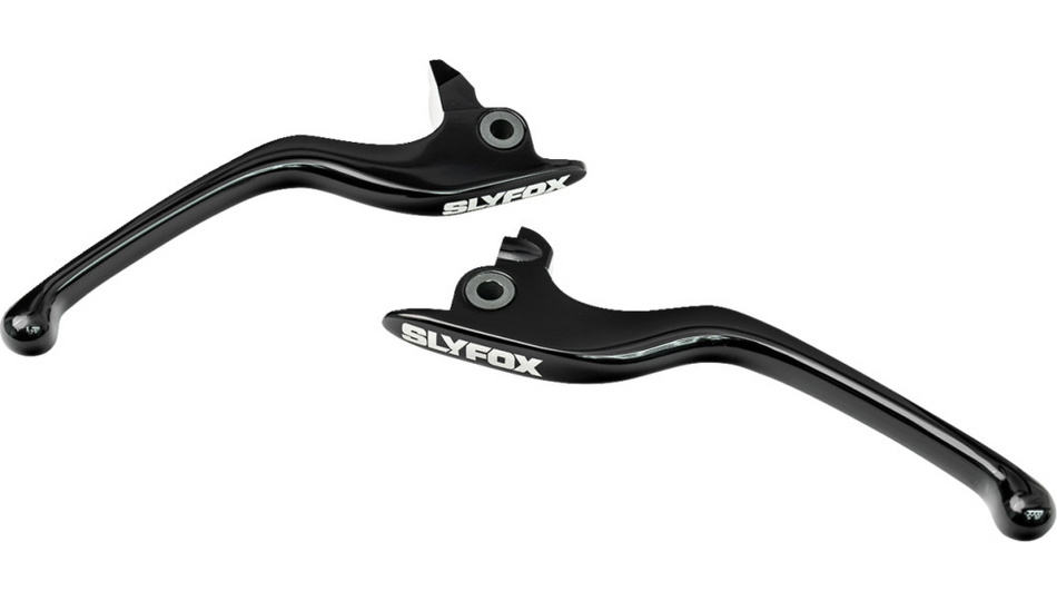Slyfox Black Brake/Clutch Lever Set 4 Harley 17-20 FLH/FLT Models