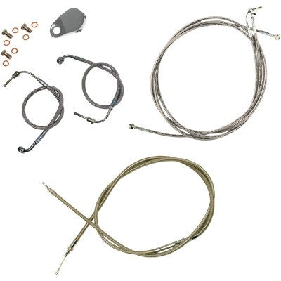 LA Choppers LA-8050KT-16 Cable & Brake Line Kit 15"-17" Bars Harley FLTR 08-13