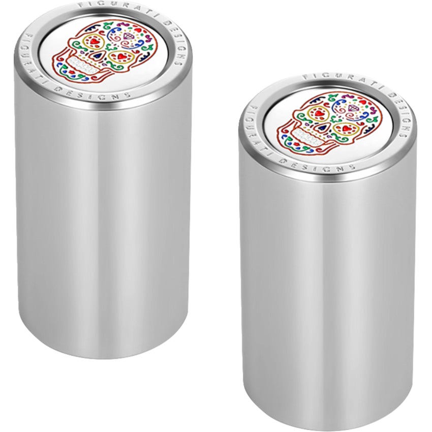 Figurati Designs Long Polished W/ Sugar Skull 4 Harley 25.2MM x 45MM