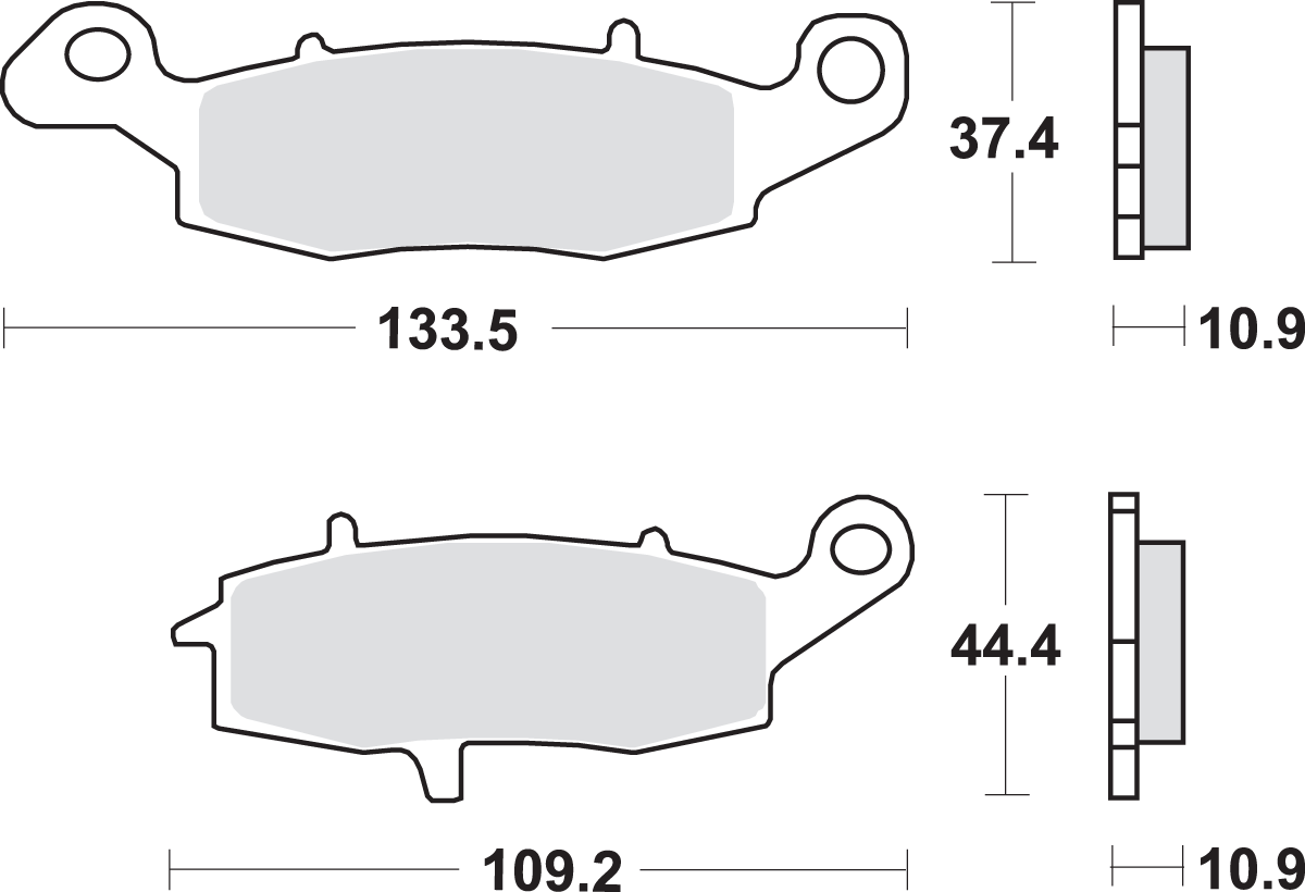SBS Street Excel Sintered Brake Pads for Select 1983-2026 Kawasaki Models