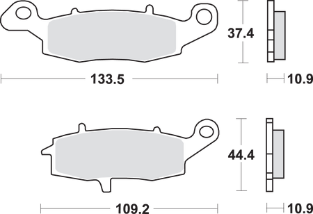 SBS Street Excel Sintered Brake Pads for Select 1983-2026 Kawasaki Models