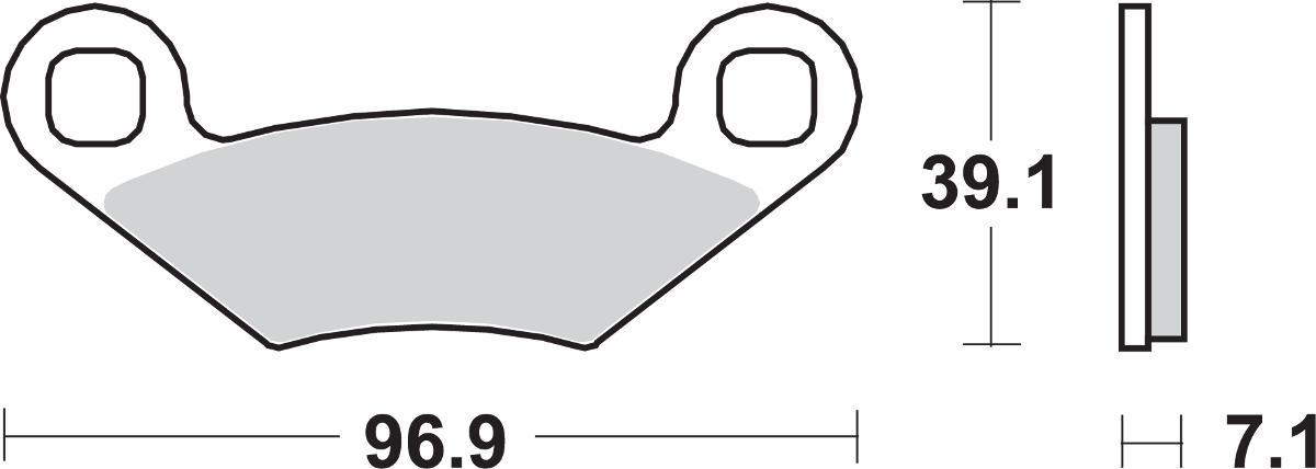 SBS ATS All-Terrain Sintered Brake Pads for Select 1988-2025 Arctic Cat, John Deere, Kymco, Polaris & Textron Models