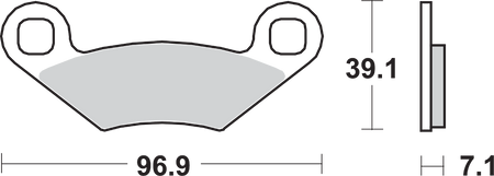 SBS ATS All-Terrain Sintered Brake Pads for Select 1988-2025 Arctic Cat, John Deere, Kymco, Polaris & Textron Models