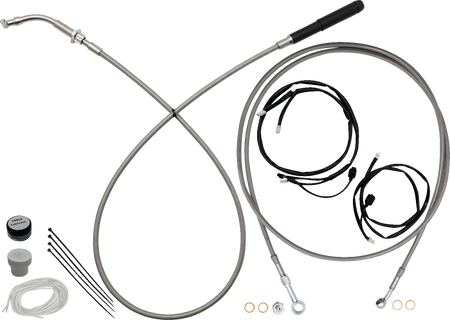 FBI EZ Install Upper Clutch Kit - Full Length for 2015-2026 H-D Touring - FLH/X '23-'26 / Braided Stainless Steel / 16"