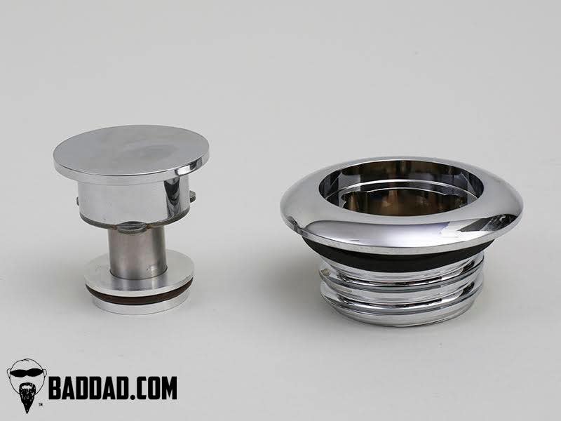 Bad Dad Competition Series Dash & Chrome Pop Up Gas Cap 08-18 Harley Touring