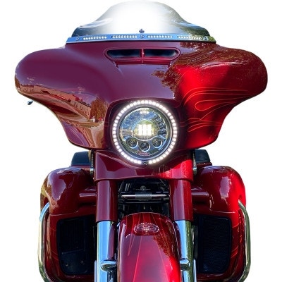 Custom Dynamics ProBeam Sequential Turn Signal Chrome Ring Trim Harley FL 06-13