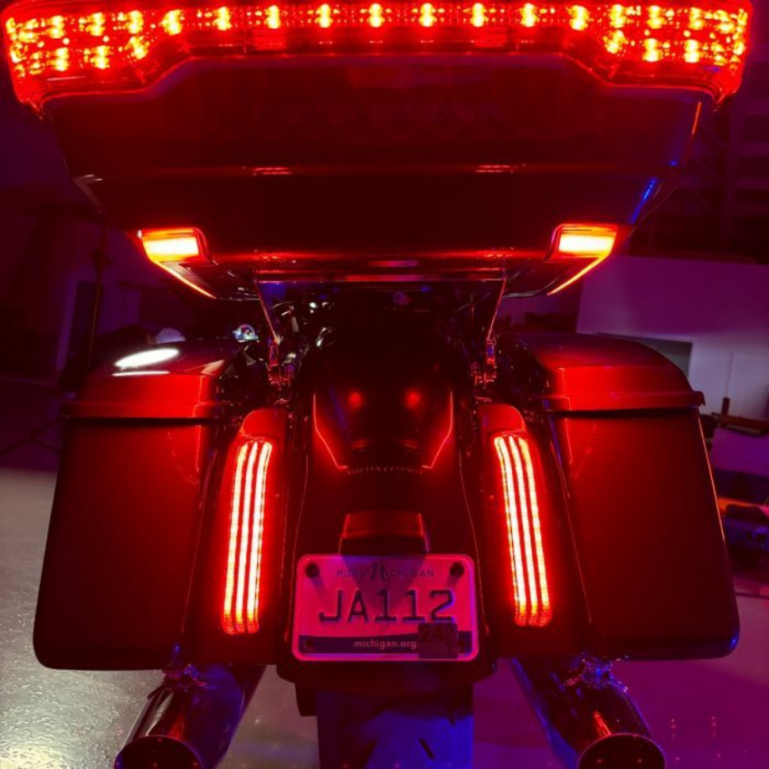 Hogworkz Lumipro LED Slide Markers for Harley 14-24 OEM King Tour Pack