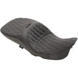 Drag Specialties Black Leather 2-Up Seat Harley 97-07 Touring
