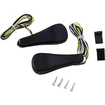 Alloy Art Road Glide Black Front Smooth LED Turn Signals W/ Amber Lights