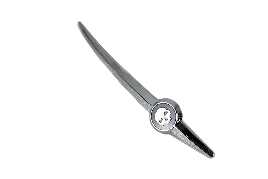 V-Twin 50-1235 Chrome Front Fender Trim Spear with Skull Universal Harley Custom