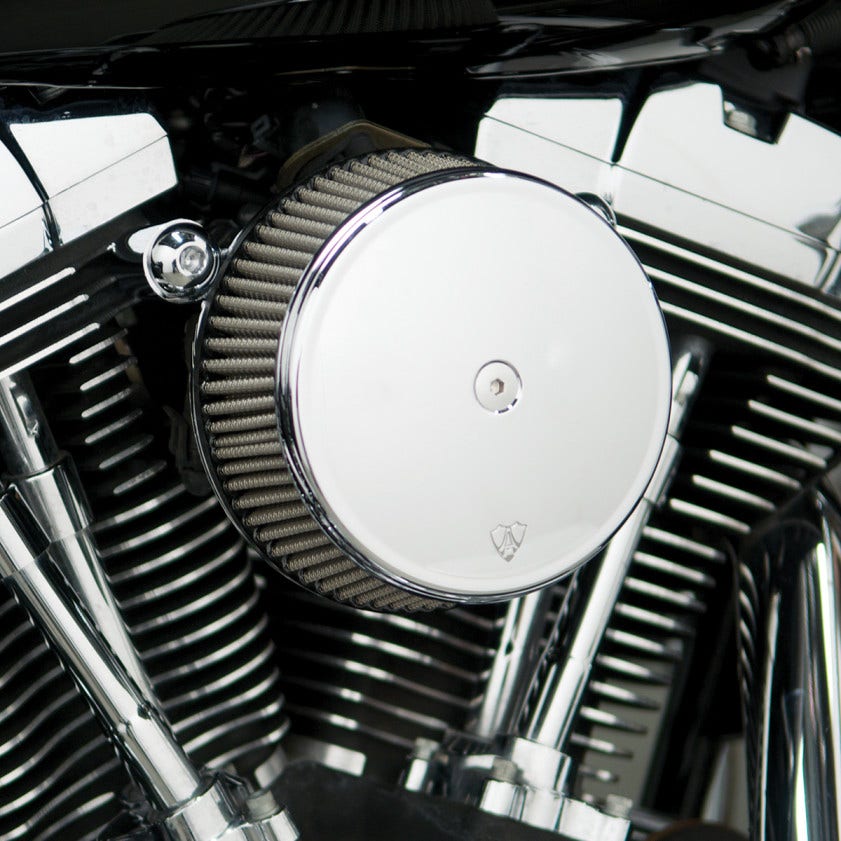 Arlen Ness Chrome Stage 1 Big Sucker Air Stainless Filter w/ Cover Harley '08-'16