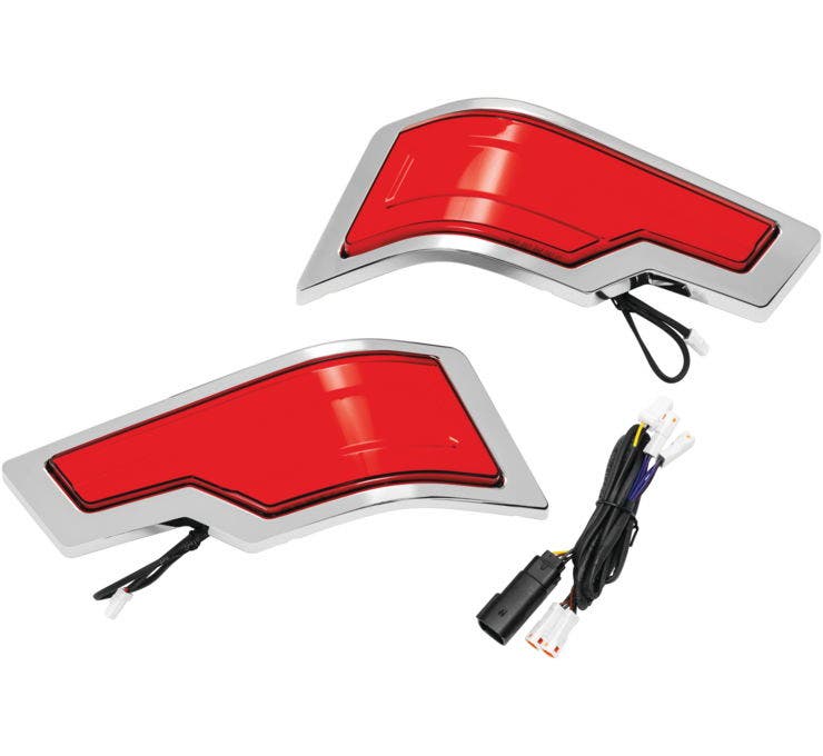Kuryakyn 2954 Chrome Red LED Tour Pak Taillight Lights Harley Touring 14-up