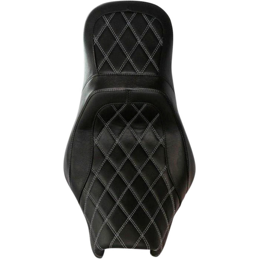 Danny Gray Airhawk Weekday 2-up XL Harley Seat DD Stitch W/O Backrest Option 08-21 FL