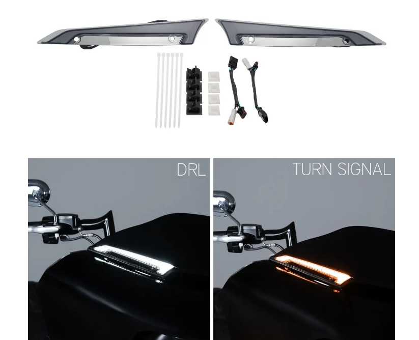 HOGWORKZ® Lumipro LED Windshield Trim Lights for Harley® Road Glide '15-'24