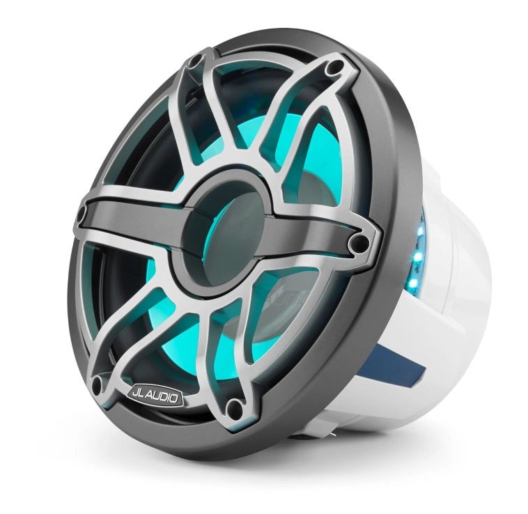 JL Audio 10-Inch Marine Subwoofer Driver W/Transflective LED Metal Gray Sport Grille