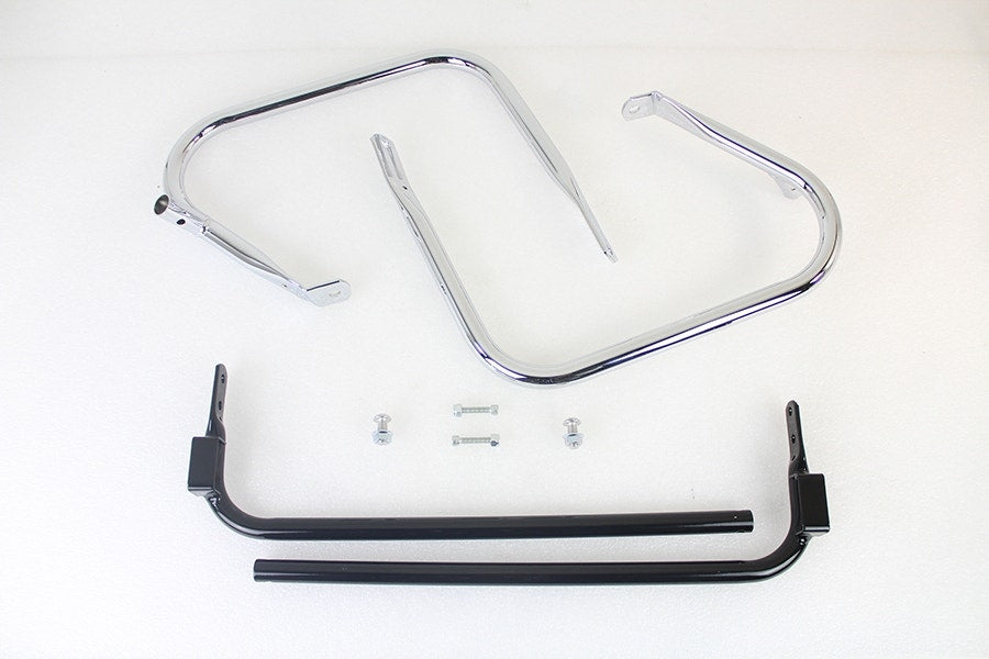 V-Twin 51-1057 Chrome Rear Engine Bar Complete Set Harley FLH/T 09-13