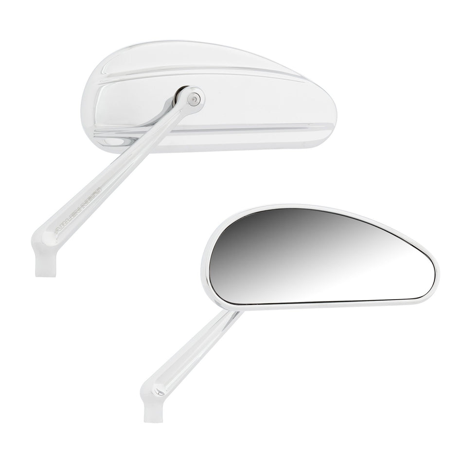 Arlen Ness 510-027 Chrome Downdraft Forged Mirror Set Harley Mount