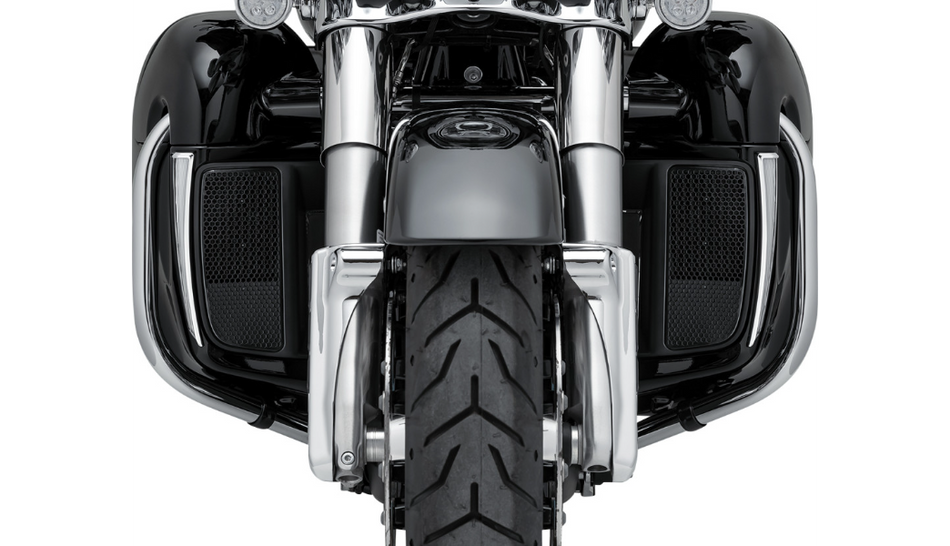 Ciro 45800 Chrome Lower Fairing Lights Amber White Turn Signals Harley Touring 14-