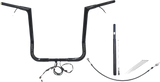 FBI Wired 1-1/4" Flat Top Handlebar Kits for 21-23 FLHT/FLHX/FLHXST & Trike - Black / 16"
