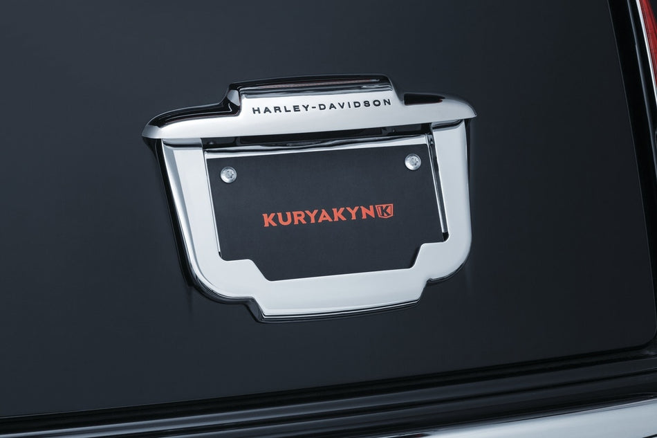 Kuryakyn Chrome 5148 License Tag Plate Frame Harley Trike H-D Tri Glide 11-19