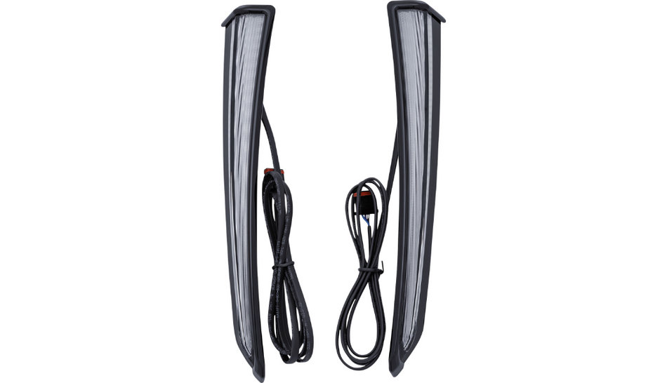 Ciro 45801 Black Lower Fairing Lights Amber White Turn Signals Harley Touring 14-