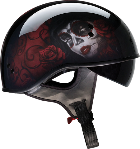 Z1R Vagrant Red Catrina Helmet - Black/Red