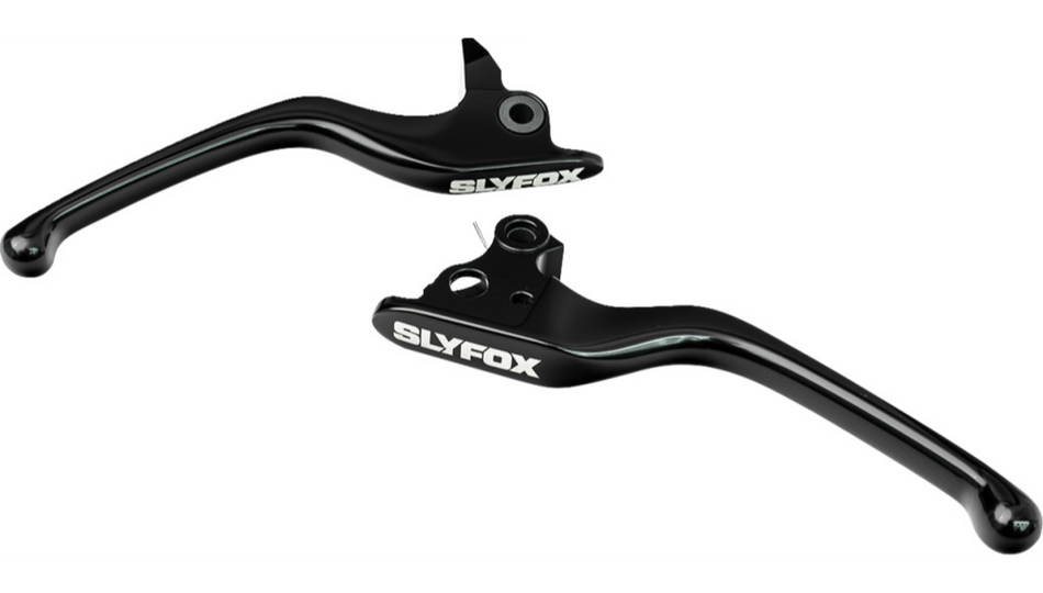 Slyfox Black Brake/Clutch Lever Set 4 Harley 21-23 FLH/FLT Models