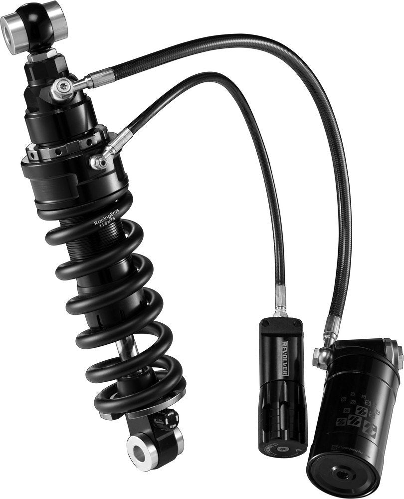 Racing Bros Shicane HLR Revolver 12.5" Shocks Remote Reservoir HD Softail 2019