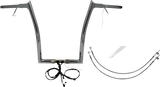FBI Fat Baggers Wired 1-1/4" Pointed Top Handlebar Kits for 15 FLTRX/S - Chrome / 16"