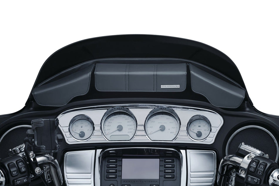 Kuryakyn Black Vinyl Batwing Fairing Pouch Bag for Harley FLH/T 14-Up