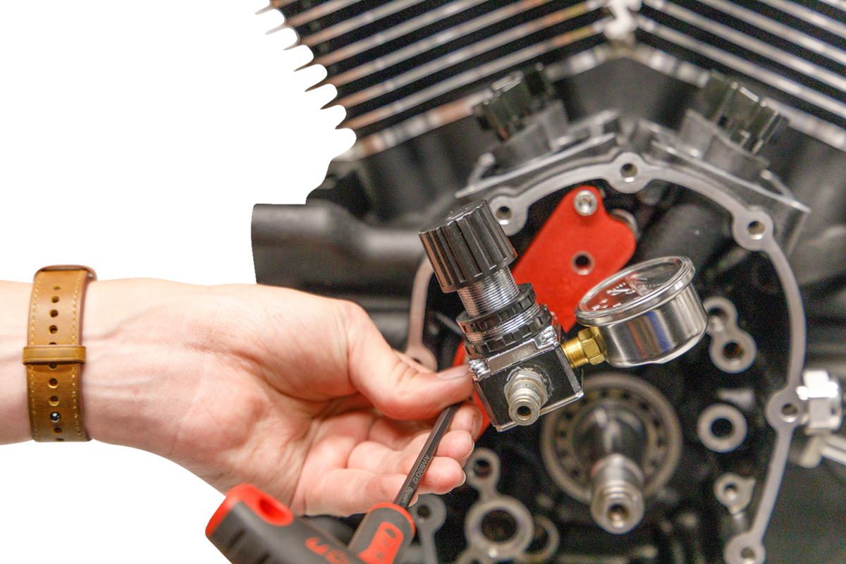 Feuling Assembled Engine Case Piston Cooling Jet Pressure Tester for 1999-2024 Harley-Davidson Touring / Softail / Dyna